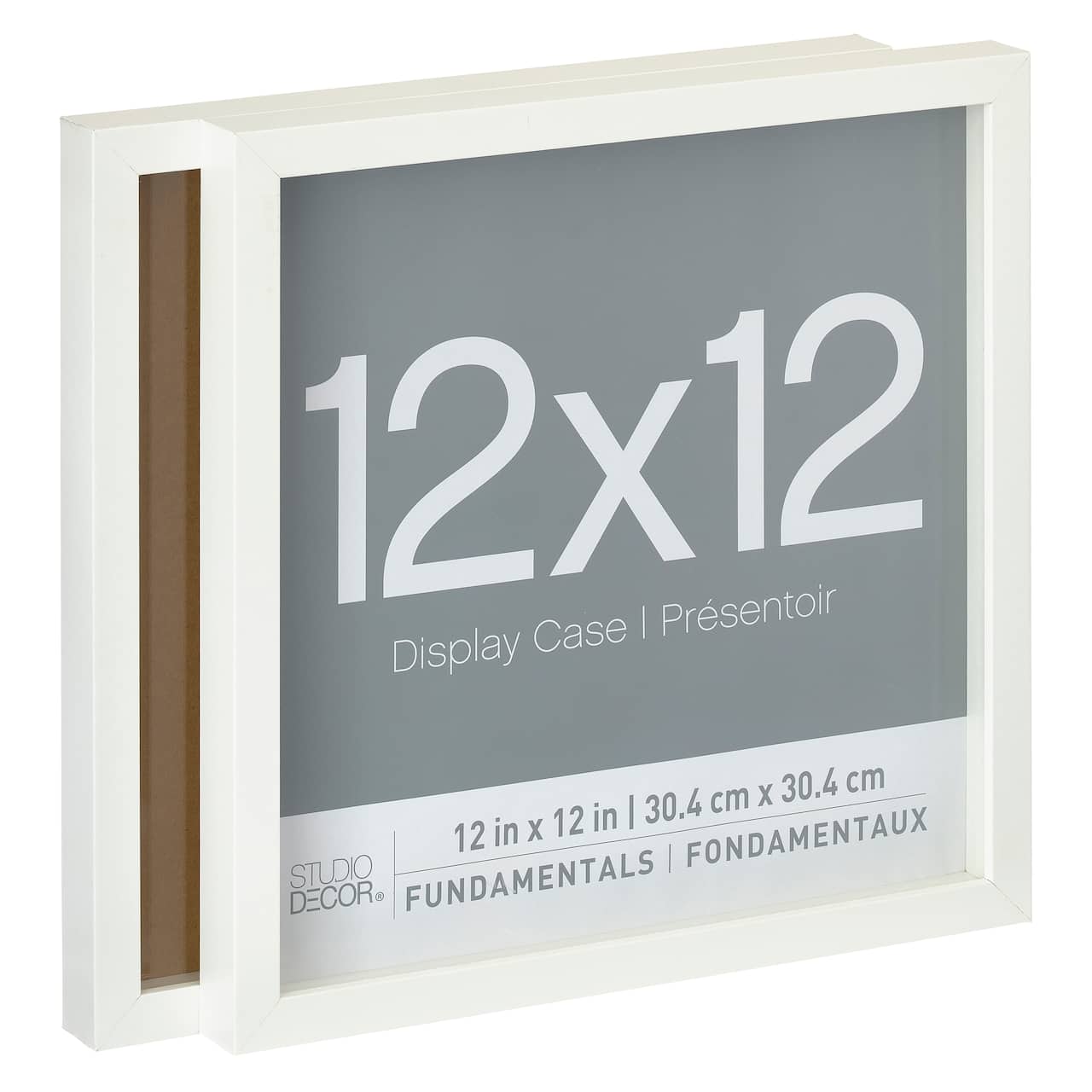 2 Pack Fundamentals 12" x 12" White Shadow Boxes by Studio Décor®